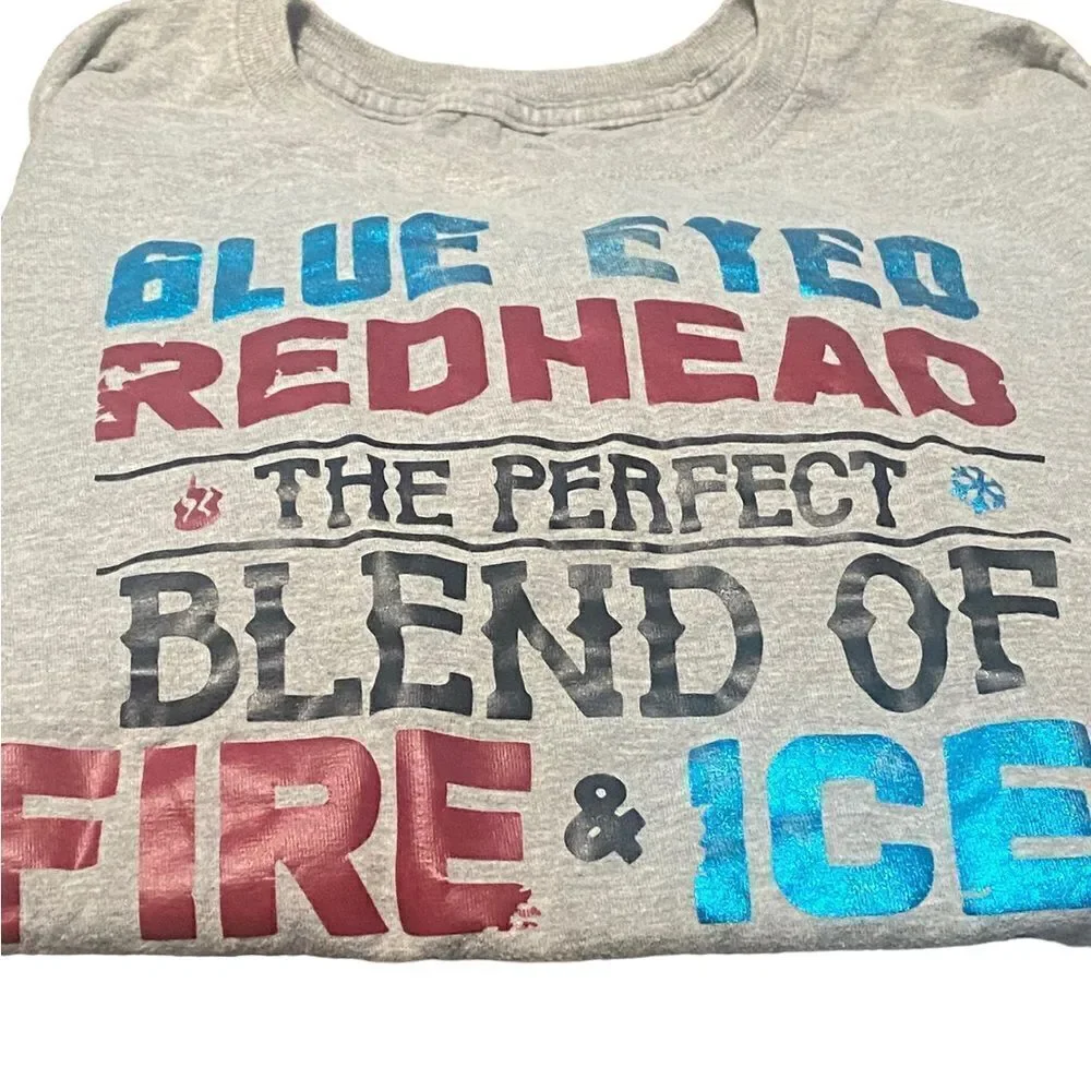 Blue eyed red head the perfect blend of fire and ice size adult small excellent